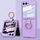 Per Samsung Galaxy Z Flip6 GKK Custodia per telefono in pelle ultra sottile integrata con supporto ad anello (viola) Per Samsung Galaxy Z Flip6 GKK Custodia per telefono in pelle ultra sottile integrata con supporto ad anello (viola)
