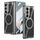 Per Samsung Galaxy Z Fold6 GKK Custodia per telefono MagSafe a forma di Z in pelle galvanica integrata (nera)