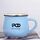 Tazza per acqua con pancia grande in ceramica stampata POD Stampa su richiesta (azzurro cielo) Tazza per acqua con pancia grande in ceramica stampata POD Stampa su richiesta (azzurro cielo)