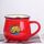 Tazza per acqua con pancia grande in ceramica stampata su auto, stampa su richiesta (rosso) Tazza per acqua con pancia grande in ceramica stampata su auto, stampa su richiesta (rosso)