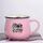 Tazza per acqua con pancia grande in ceramica stampata con graffiti Stampa su richiesta (rosa) Tazza per acqua con pancia grande in ceramica stampata con graffiti Stampa su richiesta (rosa)