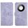 Per Honor X9c Smart HT03 Custodia in pelle con motivo a farfalla in rilievo (viola)