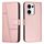 Per OPPO Reno13 5G Custodia per telefono in pelle con fibbia con cuciture in vitello (oro rosa)