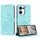 Per OPPO Reno13 5G Custodia in pelle con motivo a gattino in rilievo globale con cordino (verde menta) Per OPPO Reno13 5G Custodia in pelle con motivo a gattino in rilievo globale con cordino (verde menta)