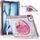 Per iPad Air 13 2024/2025 Custodia per tablet con supporto girevole in TPU ibrido trasparente per PC (rosso rosa)