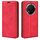 Custodia per telefono in pelle con ventosa magnetica retro-skin per Honor X9c (rosso) Custodia per telefono in pelle con ventosa magnetica retro-skin per Honor X9c (rosso)
