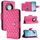 Per Honor X9c Smart 5G Global Rhombic Texture Flip Custodia in Pelle per Telefono con Lanyard (Rosso Rosa) Per Honor X9c Smart 5G Global Rhombic Texture Flip Custodia in Pelle per Telefono con Lanyard (Rosso Rosa)
