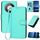 Per Honor X60 / X9c Smart YX0070 Custodia in pelle con fibbia in fibra di carbonio e cordino (azzurro chiaro)