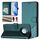 Custodia per telefono in pelle con stampa a nido d'ape RFID per Honor X9c Smart 5G (verde pavone)