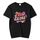 T-shirt a maniche corte in modal con scollo rotondo e stampa dell'alfabeto arancione, stampa su richiesta, taglia: XXXL (nero) T-shirt a maniche corte in modal con scollo rotondo e stampa dell'alfabeto arancione, stampa su richiesta, taglia: XXXL (nero)