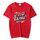 T-shirt a maniche corte in modal con scollo rotondo e stampa dell'alfabeto arancione, stampa su richiesta, taglia: XXXXL (rosso) T-shirt a maniche corte in modal con scollo rotondo e stampa dell'alfabeto arancione, stampa su richiesta, taglia: XXXXL (rosso)
