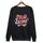 Felpa girocollo casual larga con stampa alfabeto arancione, stampa su richiesta, taglia: XS (nero) Felpa girocollo casual larga con stampa alfabeto arancione, stampa su richiesta, taglia: XS (nero)