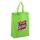 Borsa in tessuto non tessuto stampato con alfabeto arancione, stampa su richiesta, dimensioni: 38x30x10 cm (verde frutta)