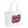 Borsa a mano in tela stampata con alfabeto arancione, stampa su richiesta, dimensioni: 30x40x10 cm (bianco) Borsa a mano in tela stampata con alfabeto arancione, stampa su richiesta, dimensioni: 30x40x10 cm (bianco)