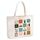 Borsa a mano in tela stampata a griglia, stampa su richiesta, dimensioni: 20x30x10 cm (beige) Borsa a mano in tela stampata a griglia, stampa su richiesta, dimensioni: 20x30x10 cm (beige)