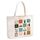 Borsa a mano in tela stampata a griglia, stampa su richiesta, dimensioni: 30x40x10 cm (beige) Borsa a mano in tela stampata a griglia, stampa su richiesta, dimensioni: 30x40x10 cm (beige)