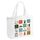 Borsa a mano in tela stampata a griglia, stampa su richiesta, dimensioni: 35x45x15 cm (bianco) Borsa a mano in tela stampata a griglia, stampa su richiesta, dimensioni: 35x45x15 cm (bianco)