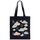 Borsa in tela stampata con nuvole, stampa su richiesta, dimensioni: 40x35 cm (nero) Borsa in tela stampata con nuvole, stampa su richiesta, dimensioni: 40x35 cm (nero)