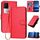 Per vivo iQOO 7 India / iQOO Neo5 YX0070 Custodia in pelle con fibbia in fibra di carbonio con cordino (rosso) Per vivo iQOO 7 India / iQOO Neo5 YX0070 Custodia in pelle con fibbia in fibra di carbonio con cordino (rosso)