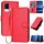 Per vivo S9e YX0070 Custodia in pelle con fibbia in fibra di carbonio con cordino (rosso) Per vivo S9e YX0070 Custodia in pelle con fibbia in fibra di carbonio con cordino (rosso)