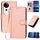 Per vivo S19 Pro YX0070 Custodia in pelle con fibbia in fibra di carbonio con cordino (rosa)