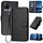 Per vivo V21 4G / 5G / V21s YX0070 Custodia in pelle con fibbia in fibra di carbonio e cordino (nero)