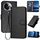 Per vivo Y200i YX0070 Custodia in pelle con fibbia in fibra di carbonio con cordino (nero) Per vivo Y200i YX0070 Custodia in pelle con fibbia in fibra di carbonio con cordino (nero)
