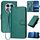Per Redmi Note 14 Pro 4G YX0070 Custodia in pelle con fibbia in fibra di carbonio e cordino (verde scuro) Per Redmi Note 14 Pro 4G YX0070 Custodia in pelle con fibbia in fibra di carbonio e cordino (verde scuro)