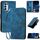 Per OPPO Reno5 4G / 5G / Find X3 Lite Custodia in pelle con motivo a farfalla in rilievo con cordino (blu scuro) Per OPPO Reno5 4G / 5G / Find X3 Lite Custodia in pelle con motivo a farfalla in rilievo con cordino (blu scuro)