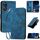 Per OPPO Reno8 T 4G Custodia in pelle con motivo a farfalla in rilievo con cordino (blu scuro) Per OPPO Reno8 T 4G Custodia in pelle con motivo a farfalla in rilievo con cordino (blu scuro)