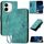 Per Tecno Spark 30C 5G / Pop 9 5G Custodia in pelle con motivo a farfalla in rilievo con cordino (azzurro chiaro)