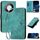 Per Honor X60 / X9c Smart Grid Butterfly Embossed Pattern Custodia in pelle per telefono con cordino (azzurro chiaro)