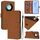 Custodia per telefono in pelle tinta unita Smart Global Skin Feel per Honor X9c con cordino (marrone)