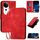 Per vivo S19 Pro Custodia in pelle con motivo a farfalla in rilievo con cordino (rosso) Per vivo S19 Pro Custodia in pelle con motivo a farfalla in rilievo con cordino (rosso)