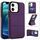 Per iPhone 12 mini Custodia in pelle con supporto a tre ante e slot per carte (viola scuro) Per iPhone 12 mini Custodia in pelle con supporto a tre ante e slot per carte (viola scuro)