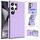 Per Samsung Galaxy S24 Ultra 5G Custodia in pelle con supporto a tre ante e slot per schede (viola chiaro)