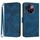 Per vivo V30e Custodia in pelle con motivo a linee (blu reale)