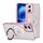 Per iPhone 16 Custodia per telefono con supporto MagSafe traslucido satinato con pulsante AI (rosa)