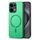 Per OPPO Reno13 Pro 5G Retro Magsafe Custodia per telefono con cover posteriore magnetica in PU (verde)