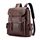 Zaino da viaggio per laptop di grande capacità in pelle PU OUMANTU 975, borsa da scuola casual (marrone scuro) Zaino da viaggio per laptop di grande capacità in pelle PU OUMANTU 975, borsa da scuola casual (marrone scuro)