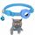 Per AirTag Tracker Custodia in silicone riflettente stelle e luna gatti cani collare per animali domestici con campanello (blu) Per AirTag Tracker Custodia in silicone riflettente stelle e luna gatti cani collare per animali domestici con campanello (blu)