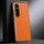 Per Samsung Galaxy S25 5G Custodia per telefono in vera pelle per PC (arancione) Per Samsung Galaxy S25 5G Custodia per telefono in vera pelle per PC (arancione)