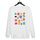 Felpa girocollo casual larga stampata con simpatici mostri, stampa su richiesta, taglia: XXL (bianco) Felpa girocollo casual larga stampata con simpatici mostri, stampa su richiesta, taglia: XXL (bianco)