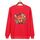 Felpa con scollo rotondo casual estiva stampata su richiesta, taglia: XXXL (rosso) Felpa con scollo rotondo casual estiva stampata su richiesta, taglia: XXXL (rosso)