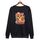 Felpa girocollo casual larga stampata con elfo rosso, stampa su richiesta, taglia: XS (nero) Felpa girocollo casual larga stampata con elfo rosso, stampa su richiesta, taglia: XS (nero)