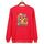Felpa girocollo casual larga stampata con elfo rosso, stampa su richiesta, taglia: XXXL (rosso) Felpa girocollo casual larga stampata con elfo rosso, stampa su richiesta, taglia: XXXL (rosso)