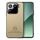 Per Xiaomi 15 Custodia in pelle con retro in tessuto Twill (cachi)