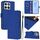 Custodia per telefono in pelle tinta unita per Honor X8c 4G Global Skin Feel con cordino (blu scuro)