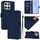 Custodia per telefono in pelle tinta unita per Honor X8c 4G Global Skin Feel con cordino (blu navy) Custodia per telefono in pelle tinta unita per Honor X8c 4G Global Skin Feel con cordino (blu navy)