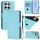 Custodia per telefono in pelle tinta unita per Honor X8c 4G Global Skin Feel con cordino (blu cielo) Custodia per telefono in pelle tinta unita per Honor X8c 4G Global Skin Feel con cordino (blu cielo)
